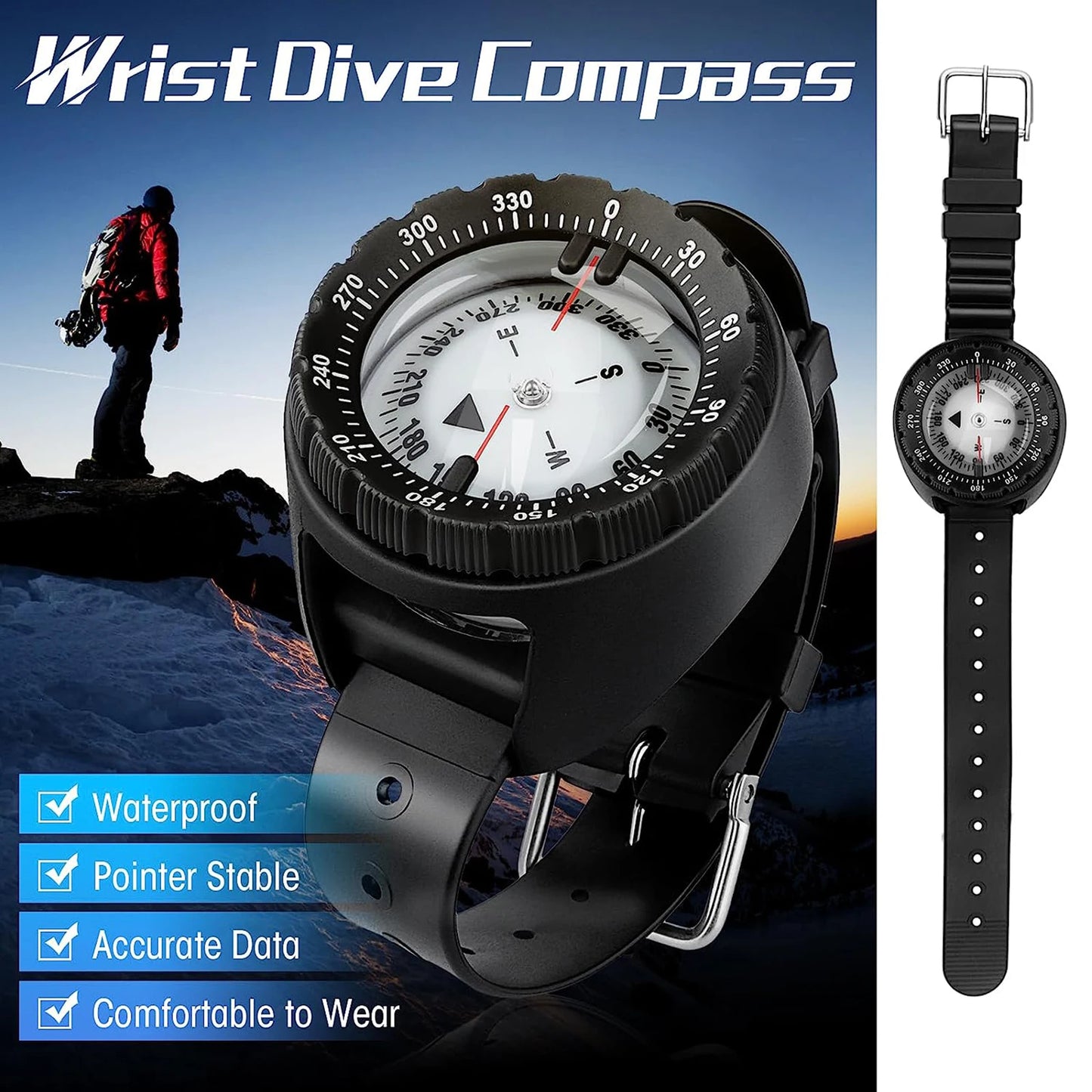 Digital Underwater Diving Compass Waterproof