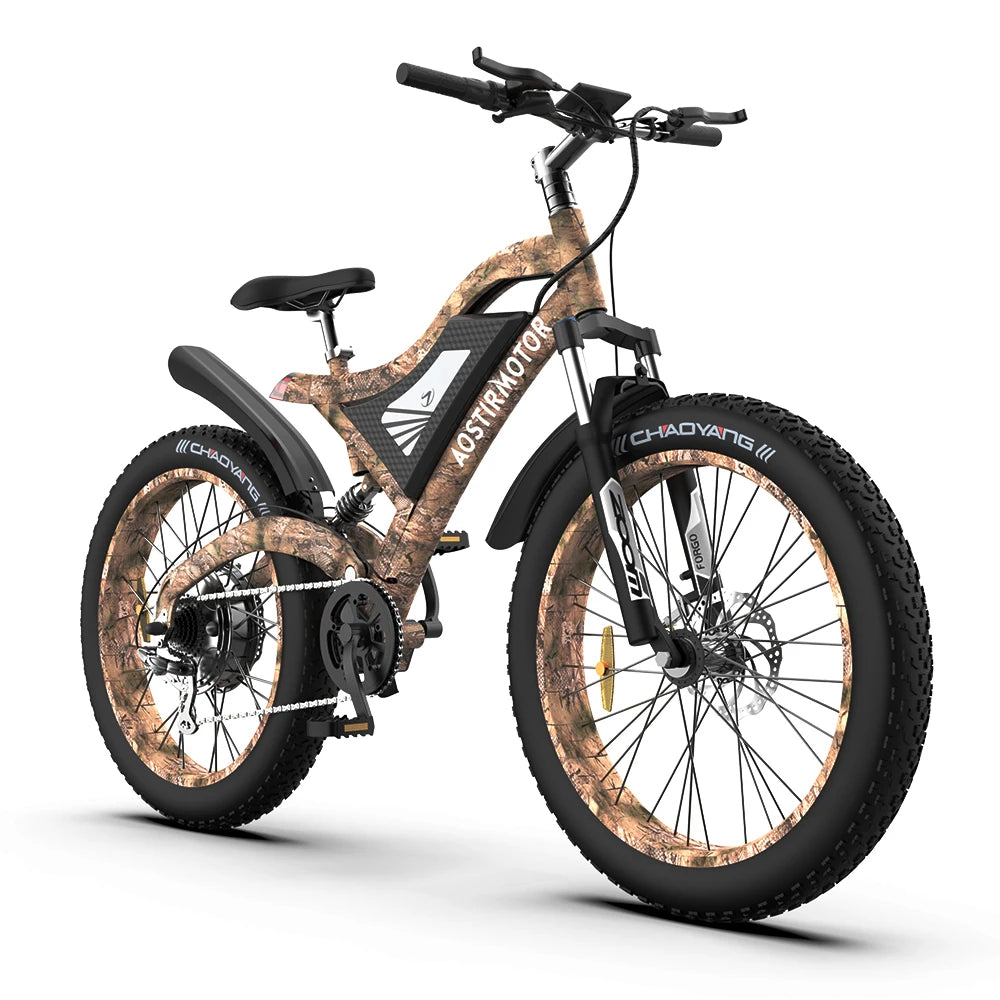 1500W 30MPH E-Bike Fat Tire Beach and Snow Bicycle