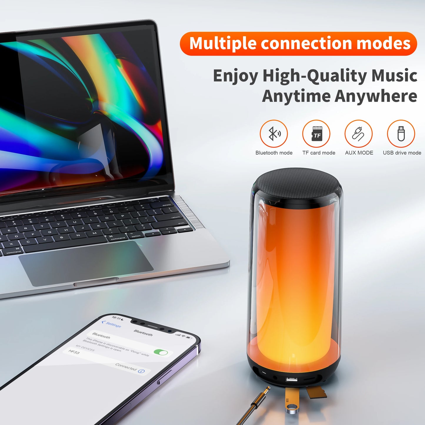 Bluetooth Speaker Waterproof, Multiple connection modes, - My Store