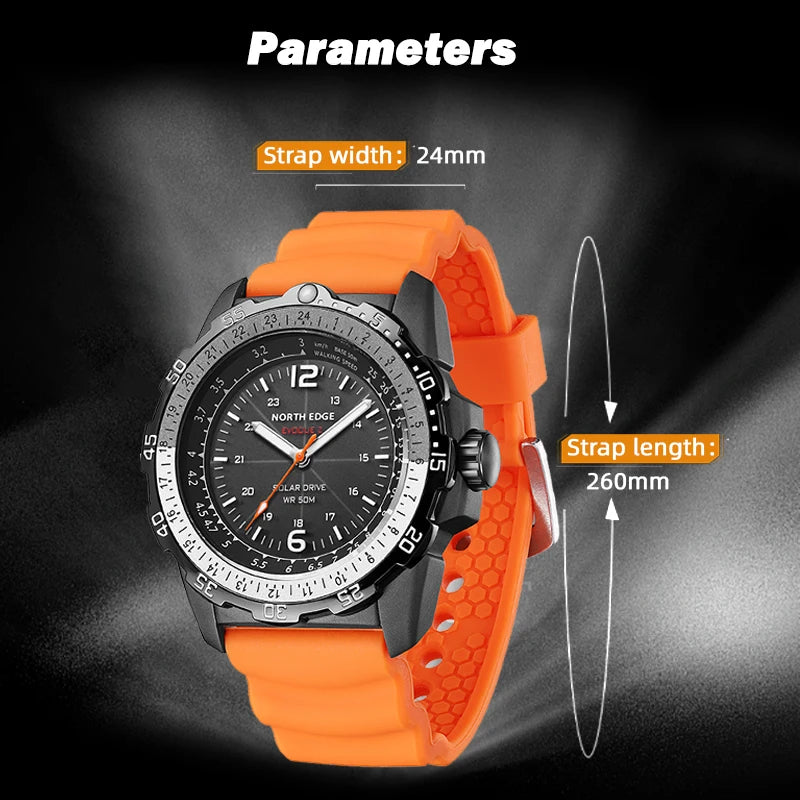 NORTH EDGE EVOQUE 2 Solar Power Watch Waterproof