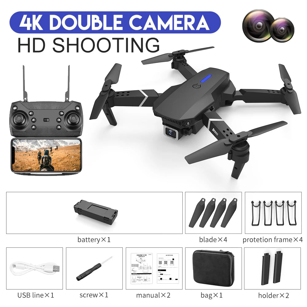 Quadcopter Drone With Wide Angle HD 4K Camera