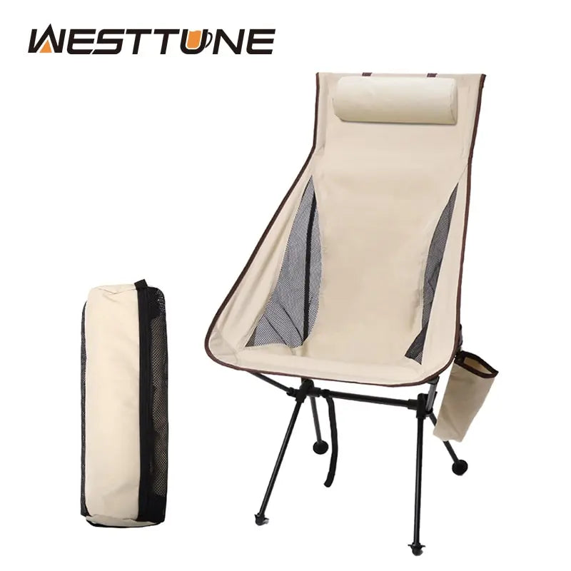 Portable Folding Camping Chair with Headrest