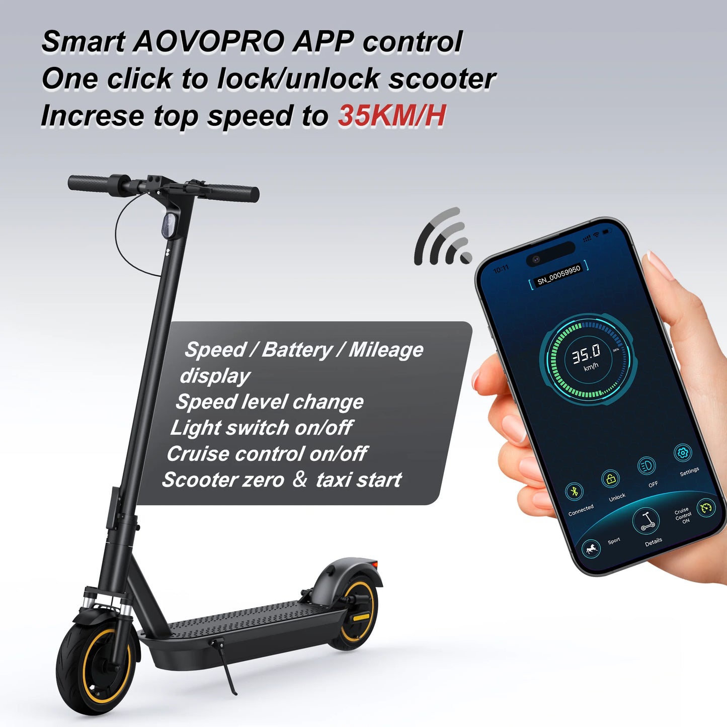 Electric Scooter 500W -  APP Smart - Shock-absorbing - My Store