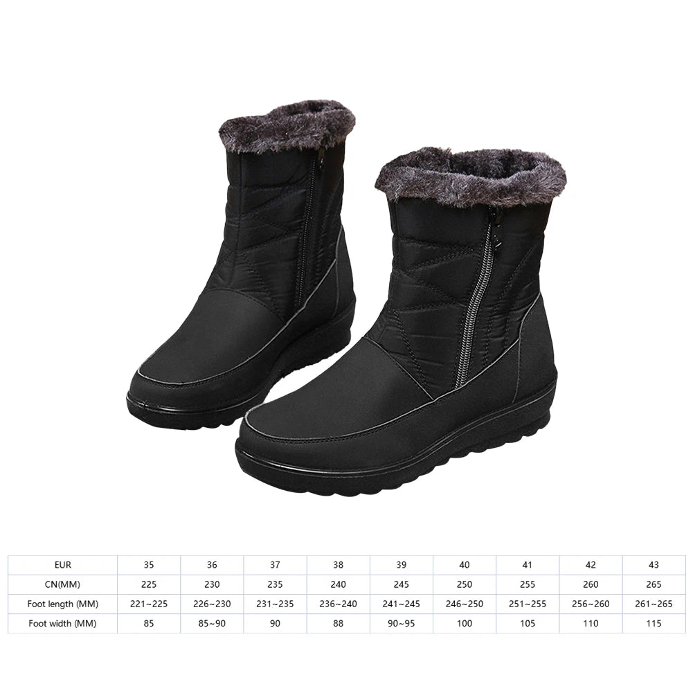 Women Waterproof Plush Ankle Boots - My Store