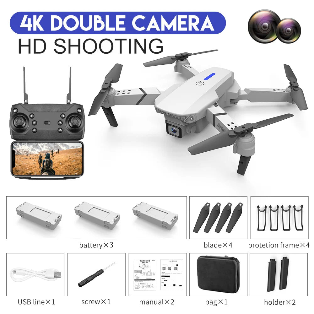 Quadcopter Drone With Wide Angle HD 4K Camera