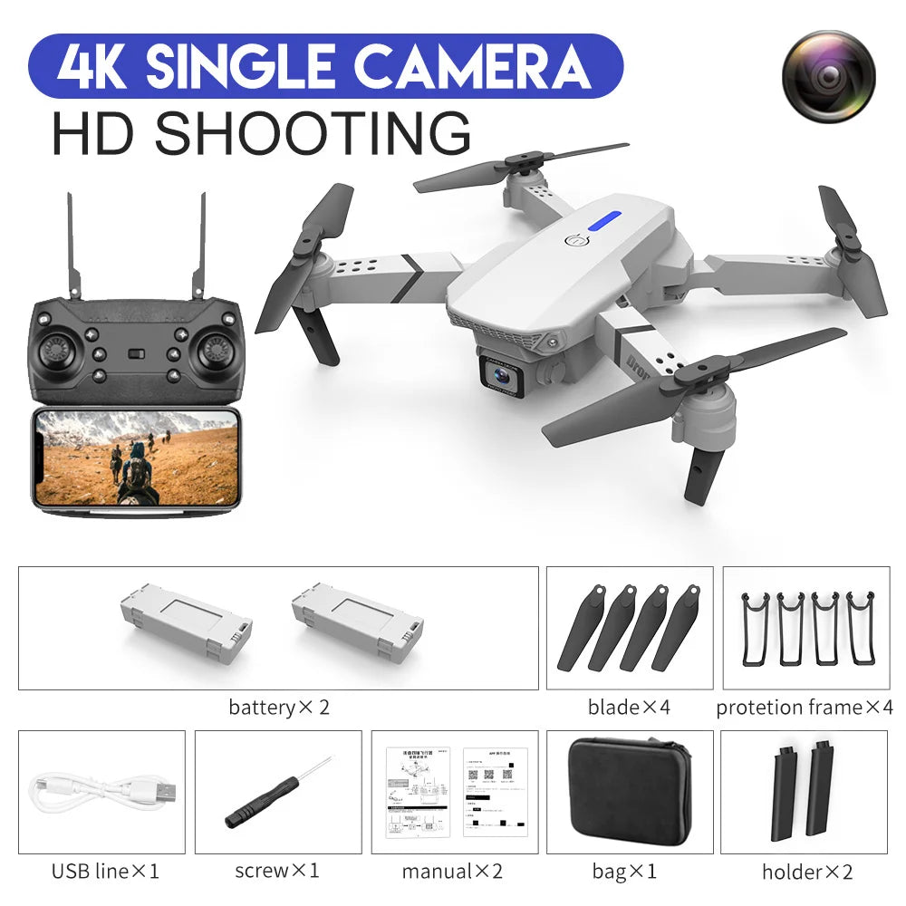 Quadcopter Drone With Wide Angle HD 4K Camera