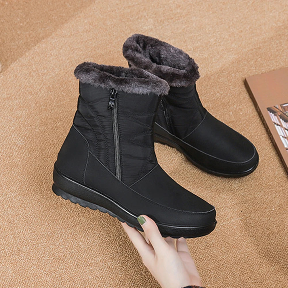 Women Waterproof Plush Ankle Boots - My Store