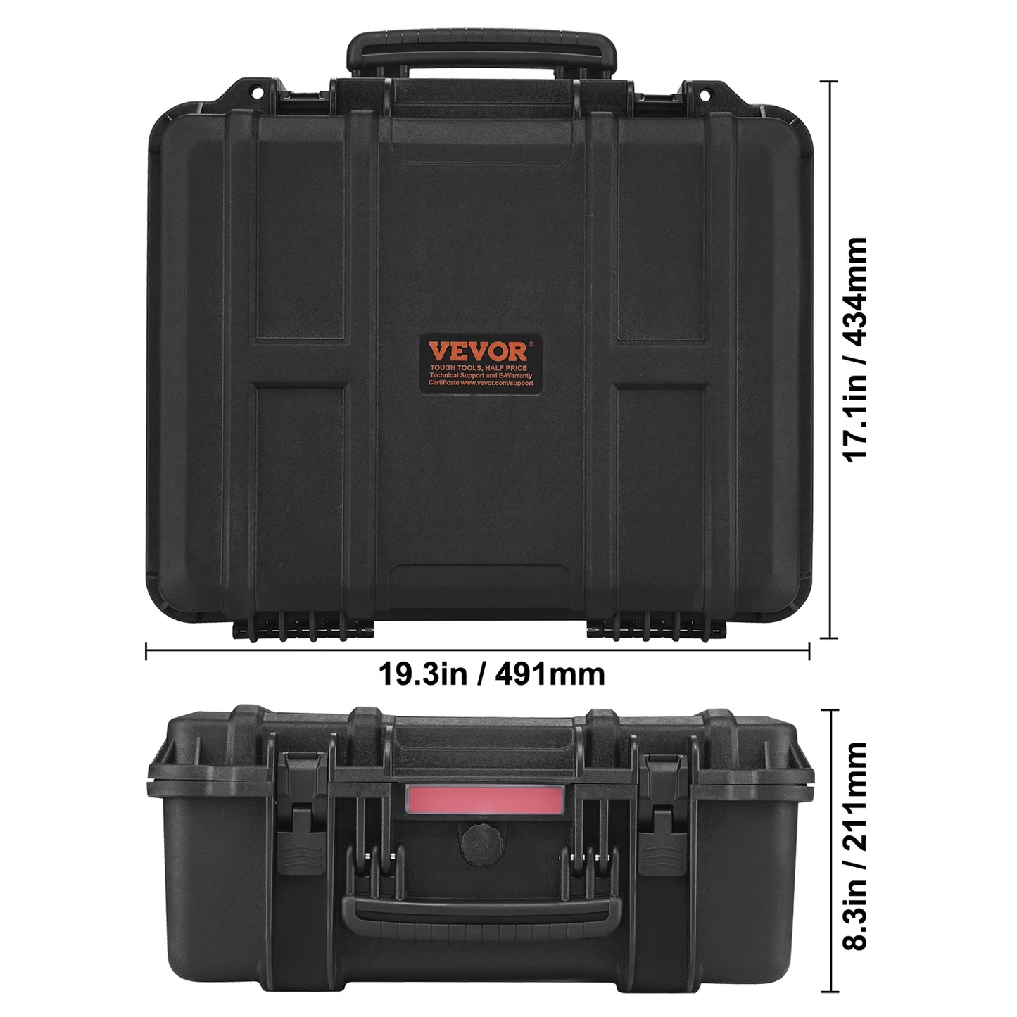 Hard Pistol Case with Pre-cut PU Foam Lining Waterproof Dustproof Lockable