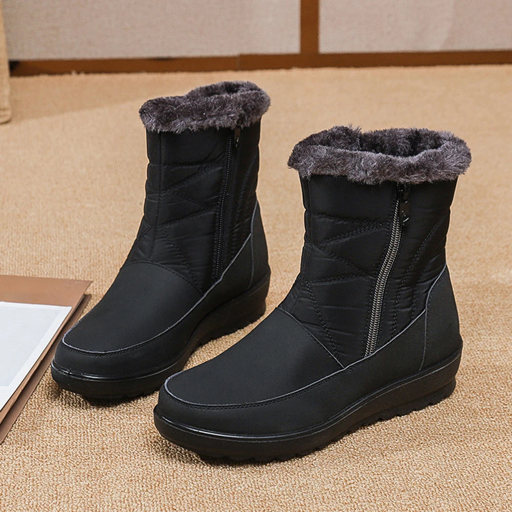 Women Waterproof Plush Ankle Boots - My Store