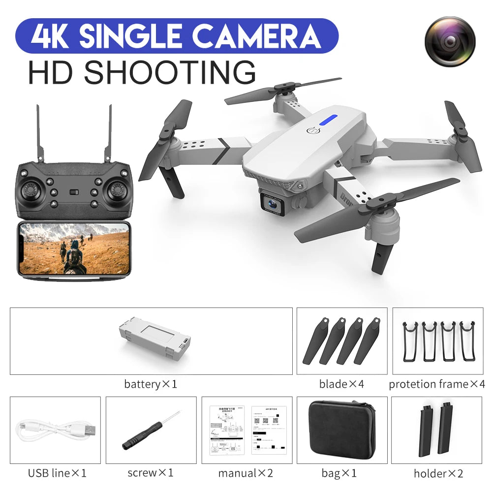 Quadcopter Drone With Wide Angle HD 4K Camera