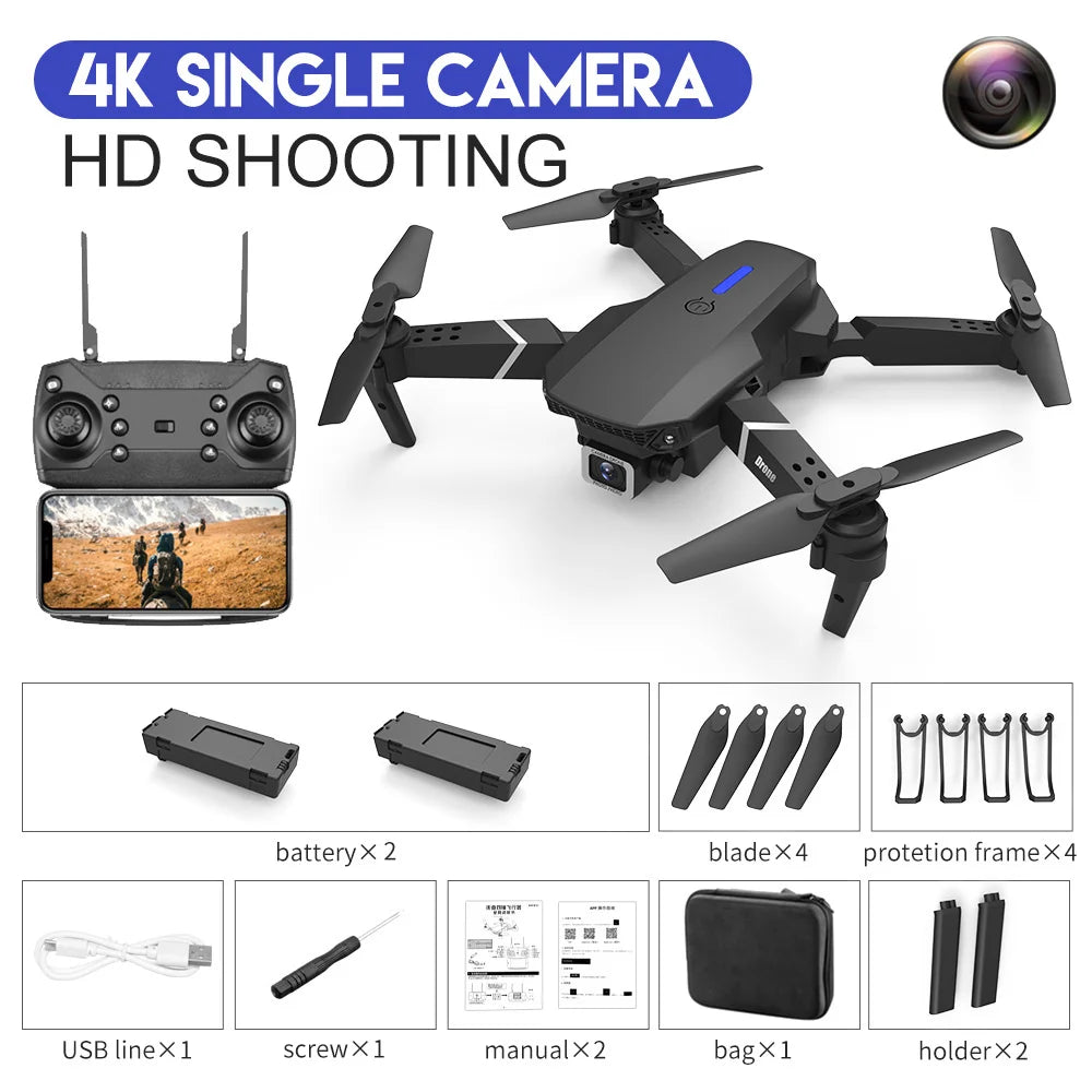 Quadcopter Drone With Wide Angle HD 4K Camera