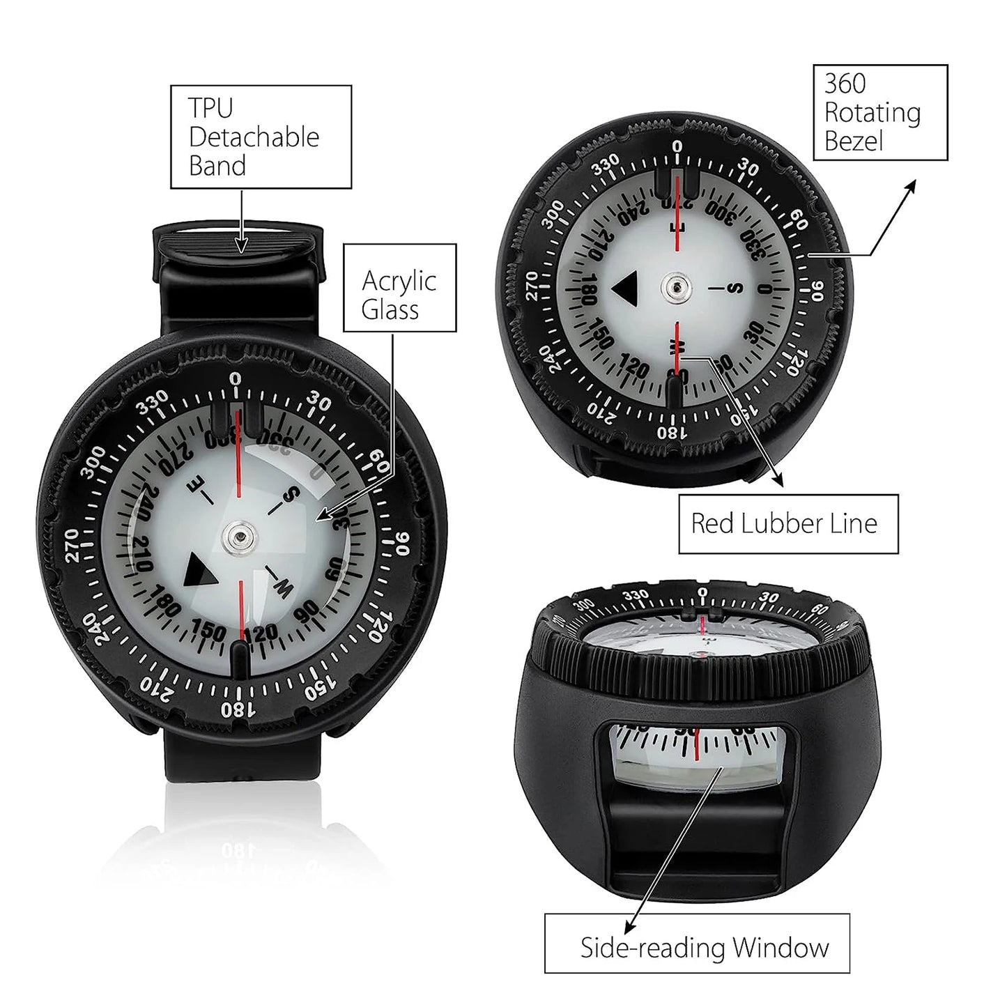 Digital Underwater Diving Compass Waterproof