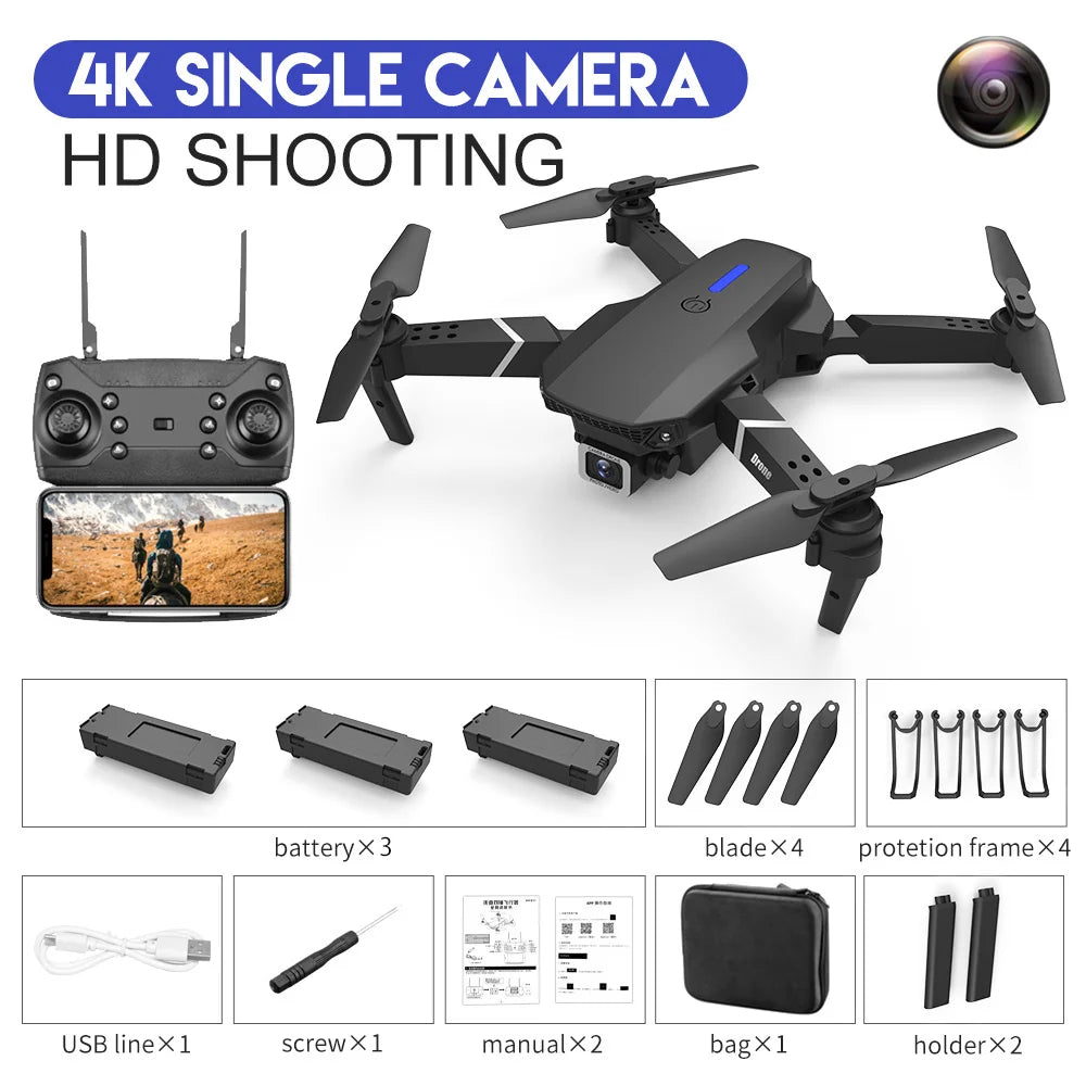 Quadcopter Drone With Wide Angle HD 4K Camera