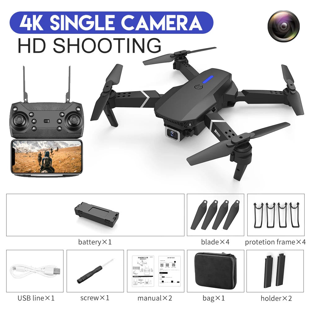 Quadcopter Drone With Wide Angle HD 4K Camera