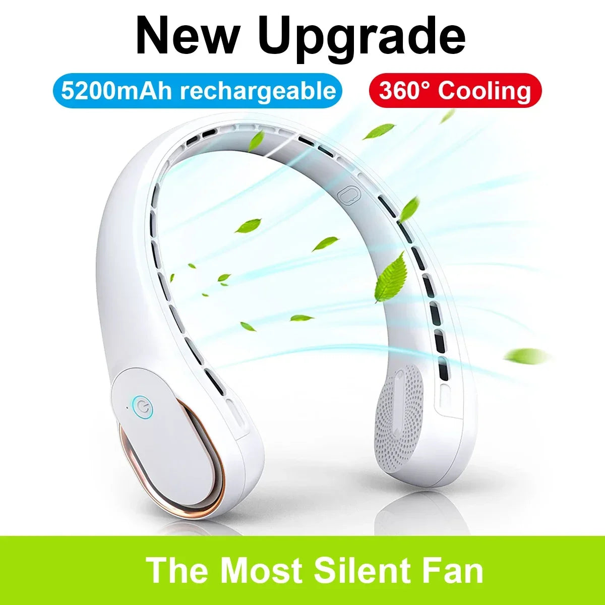 Portable Neck Fan 360° Cooling