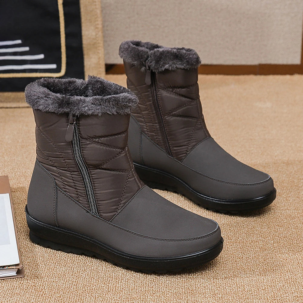 Women Waterproof Plush Ankle Boots - My Store