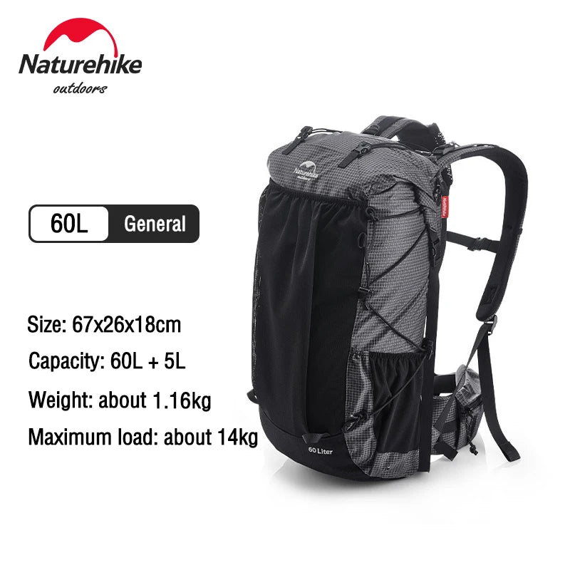 Naturehike Backpack 60+5L Large Capacity - My Store