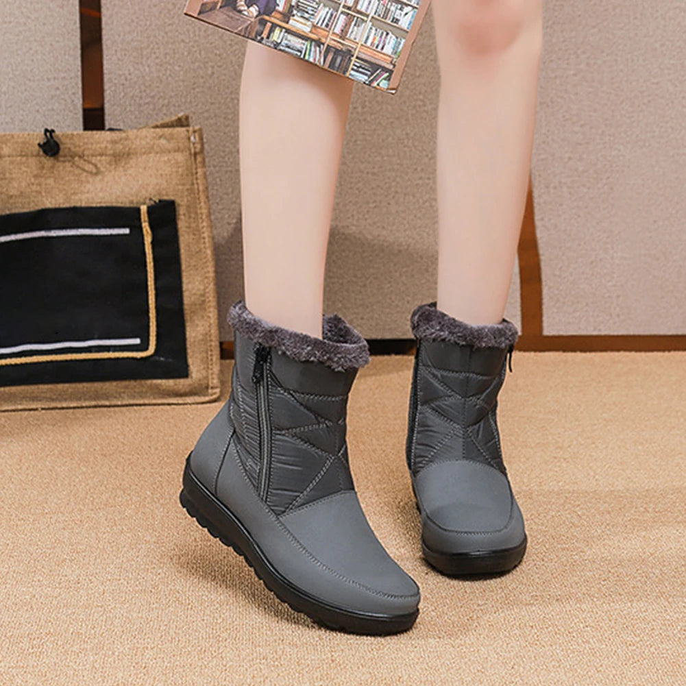 Women Waterproof Plush Ankle Boots - My Store